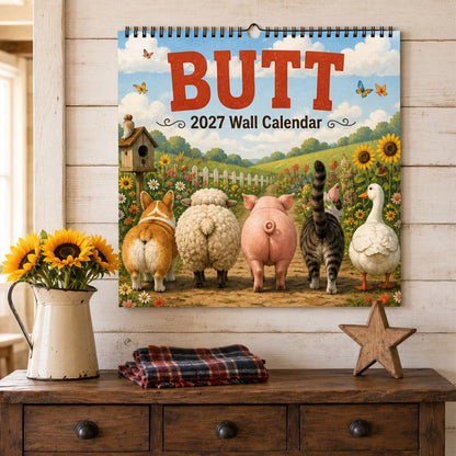 🐾 2027 Funny Animal Butt Calendar | Smile Monthly