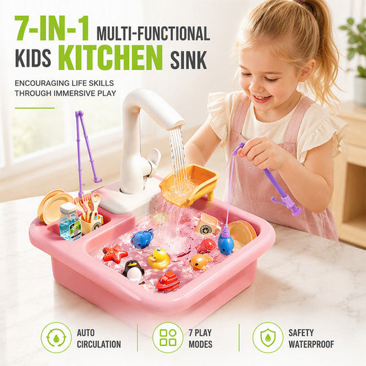 🚰 Kids Running Water Play Sink | Pretend Kitchen