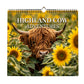 🐮 2027 Highland Cow Calendar | Rustic Planner