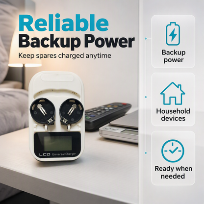 Rechargeable Button Cell Battery Charger Set