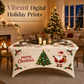 🎄 Christmas Stretch Table Cover | Fitted Rectangle