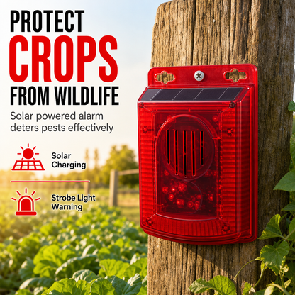 🚨 Solar Outdoor Animal Deterrent Alarm