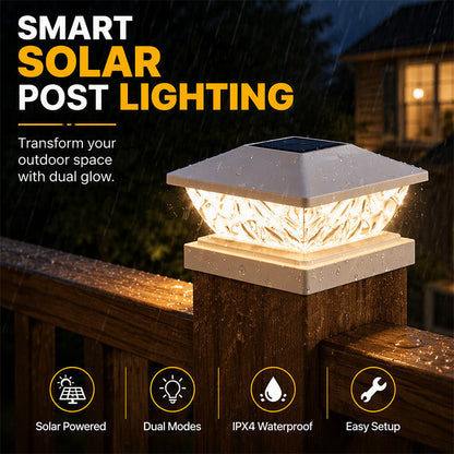 Outdoor Solar Pillar Post Light