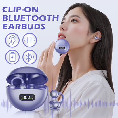 🎧 Open-Ear Clip-On Earbuds | Touch Control