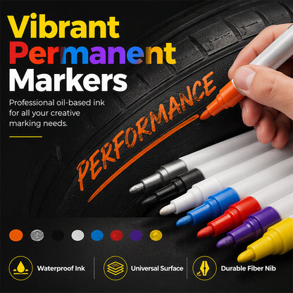 🎨 Quick-Dry Paint Marker Pens | 12 Colours