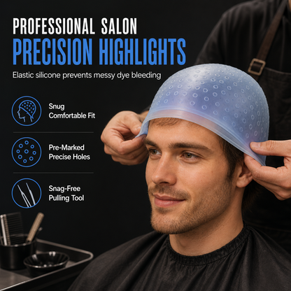 🎨 Silicone Highlighting Cap | Hair Colouring Kit