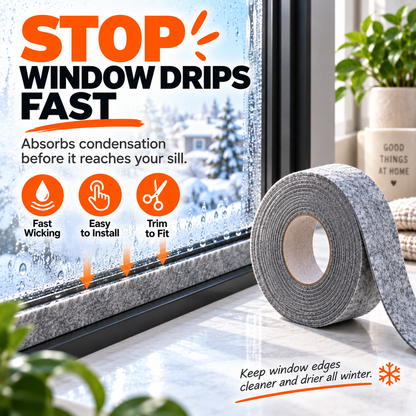 💧 Window Condensation Felt Strip | Peel & Stick