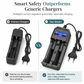 🔋 Dual-Slot Lithium Battery Charger | USB Output