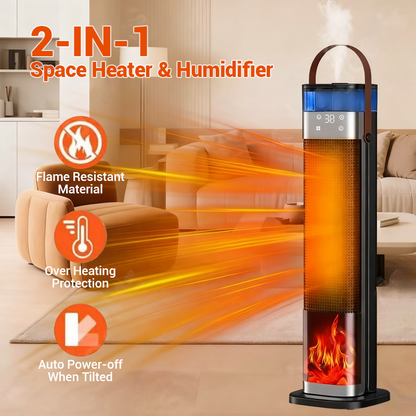 🔥 2-in-1 PTC Heater & Humidifier | 2000W