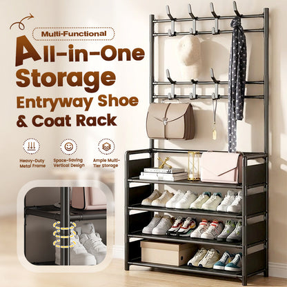 👟 3-in-1 Shoe & Coat Rack | 4/5 Tiers