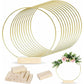 ✨ Gold Floral Hoop Centerpiece | LED String