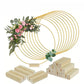 ✨ Gold Floral Hoop Centerpiece | LED String
