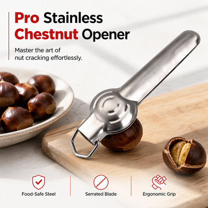 🌰 Stainless Steel Chestnut Nut Cracker | 17cm