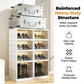👟 Foldable Clear-Door Shoe Cabinet | 3–9 Tiers