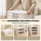 👟 Foldable Clear-Door Shoe Cabinet | 3–9 Tiers