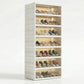 👟 Foldable Clear-Door Shoe Cabinet | 3–9 Tiers
