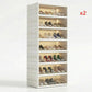 👟 Foldable Clear-Door Shoe Cabinet | 3–9 Tiers