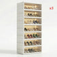 👟 Foldable Clear-Door Shoe Cabinet | 3–9 Tiers