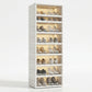 👟 Foldable Clear-Door Shoe Cabinet | 3–9 Tiers