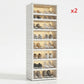 👟 Foldable Clear-Door Shoe Cabinet | 3–9 Tiers