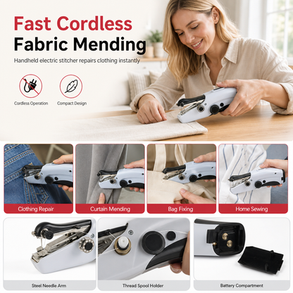 🧵 Mini Handheld Electric Sewing Machine | 2 Colors