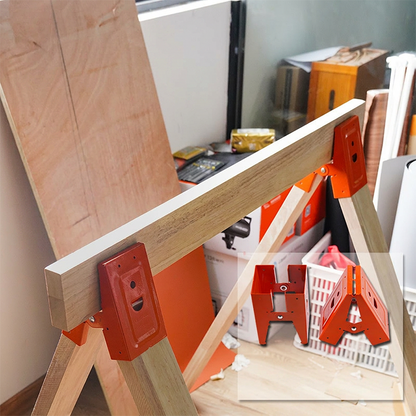 🪚 Steel Sawhorse Bracket Set | Down Clamp