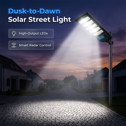 ☀️ Solar Motion-Sensor Street Light | 300–800W