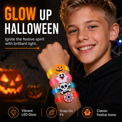 🎃 Kids LED Halloween Glow Bracelet | Random Style