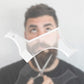 🧔 Beard Shaping Tool with Comb | Clear/Black
