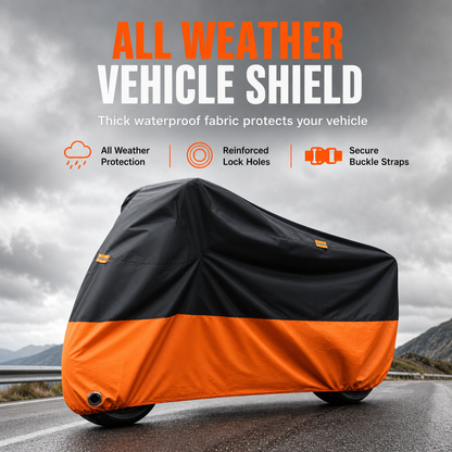 🏍️ Motorcycle Cover with Lock Holes | M–4XL