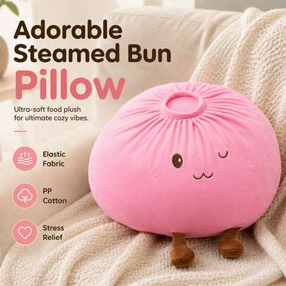 🥟 Bao Bun Plush Pillow | 4 Colors S/L