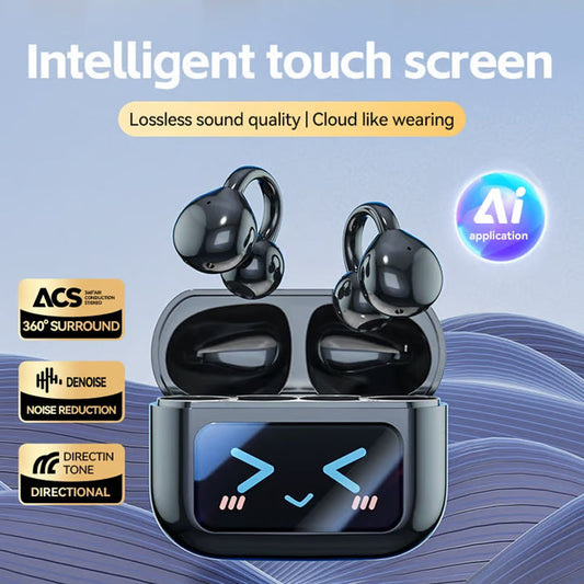 🎧 Bluetooth Clip-On Earphones | Open-Ear Style