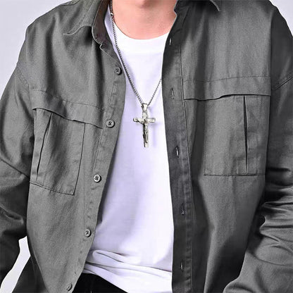 ✝️ Titanium Steel Cross Pendant | Gold/Silver
