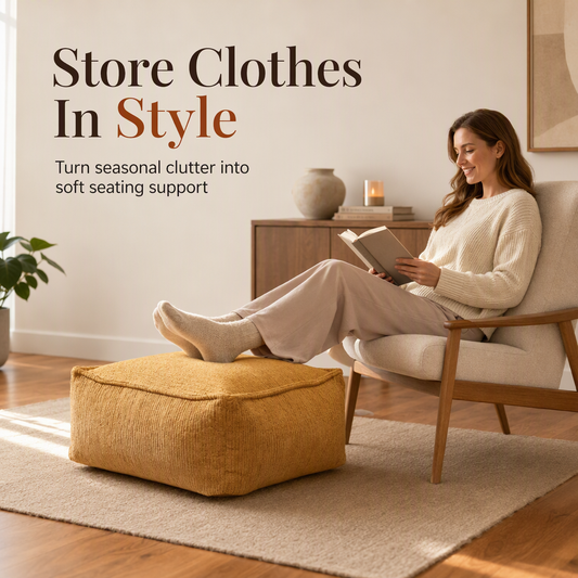 🛋️ Storage Stool Cover | 10 Colours