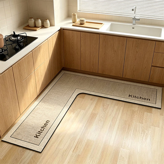 🍳 L-Shaped Quick-Dry Kitchen Mat