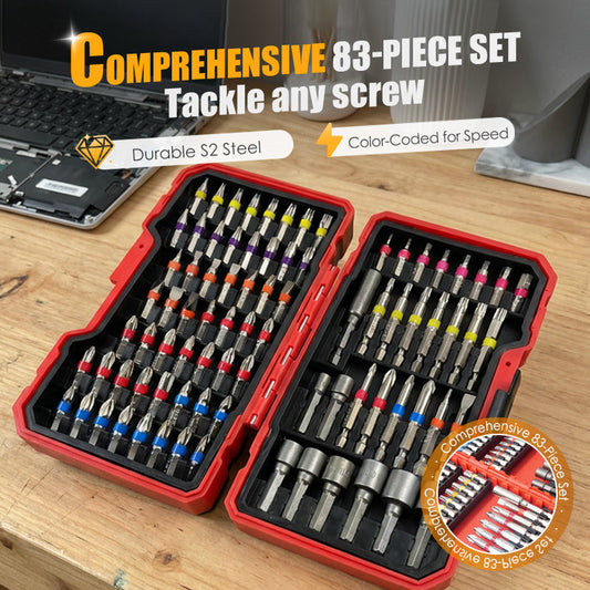 🔧 83-Piece S2 Screwdriver Bit Set