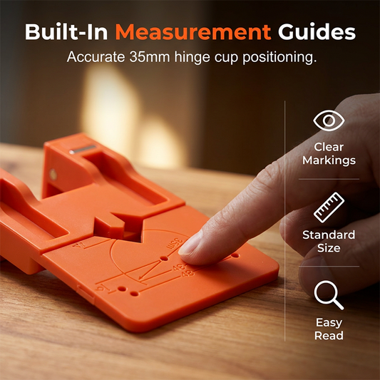 🛠️ 35mm Cabinet Hinge Drilling Guide