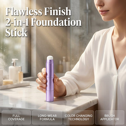 💄 2-in-1 Foundation Stick & Brush | Ivory