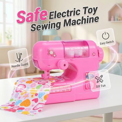 🧵 Mini Electric Sewing Machine Toy with Needle Guard