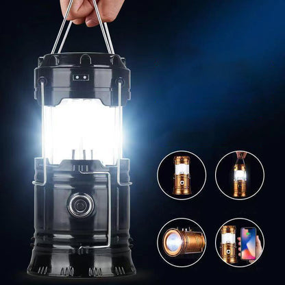 🏕️ Solar Retractable Camping Lantern | Desk Light & Torch