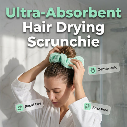 💧 Oversized Absorbent Hair Scrunchie | Microfibre Look