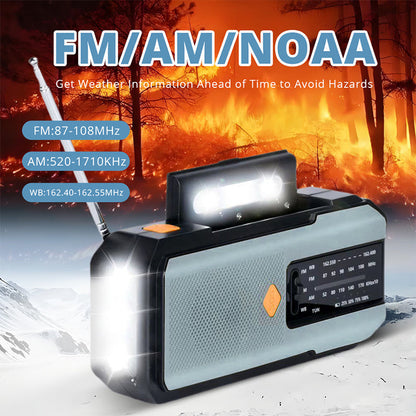 📻 Solar Hand-Crank Emergency Radio | AM/FM/WB & SOS