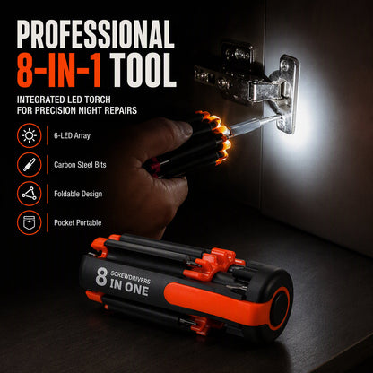 🔦 LED Multi-Bit Screwdriver | 6-in-1 & 8-in-1 Options