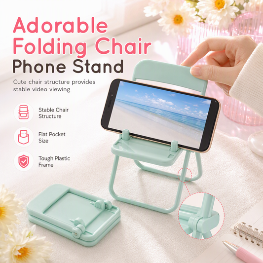 🪑 Mini Chair Phone Stand | Foldable Desk Accessory