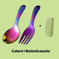 🍱 Compact Stainless-Steel Spoon & Fork Lunchbox Set