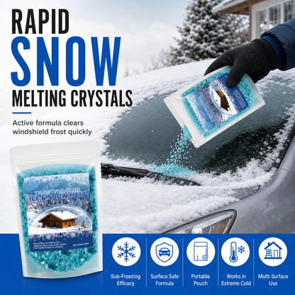 ❄️ Car Windscreen De-Icer Granules 100g | Winter Frost & Snow Melt Pouch | Handy Car & Pathway Winter Care