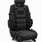 🚙 Tactical Car Seat Cover with Storage Pockets | Organiser & Seat Protector for Road Trips | Black / Army Green
