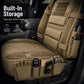 🚙 Tactical Car Seat Cover with Storage Pockets | Organiser & Seat Protector for Road Trips | Black / Army Green