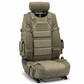 🚙 Tactical Car Seat Cover with Storage Pockets | Organiser & Seat Protector for Road Trips | Black / Army Green