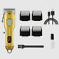 💈 Rechargeable Hair Clipper 10W | 7200 RPM Motor, LCD Display & 4 Guide Combs | Gold or Silver